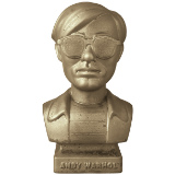 CERAMICK ANDY WARHOL 60S BUST ASH GOLD
