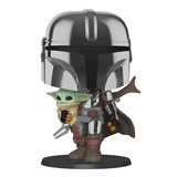POP! STAR WARS THE MANDALORIAN HOLDING THE CHILD 10-INCH POP! STAR WARS THE MANDALORIAN HOLDING THE CHILD 10-INCH