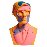 ANDY WARHOL BUST ORANGE CAMOUFLAGE 12-INCH