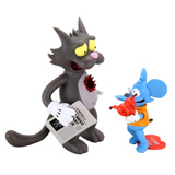 KIDROBOT X THE SIMPSONS ITCHY AND SCRATCHY 2-PACK