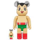 BEARBRICK 100% 400% ASTRO BOY FIRST COLOR VERSION BEARBRICK 100% 400% ASTRO BOY FIRST COLOR VERSION