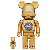 BE@RBRICK 400% ATMOS GOLD CHROME 2-PACK BE@RBRICK 400% ATMOS GOLD CHROME 2-PACK
