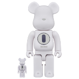 BEARBRICK 100% 400% ROBERT INDIANA X FRAGMENTDESIGN WHITE