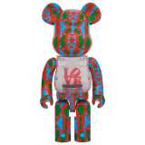 BEARBRICK 1000% ROBERT INDIANA LOVE