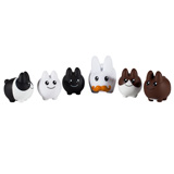 MINI STACHE LABBIT WITH LITTONS 6-PACK
