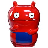 UGLYDOLL CERAMIC COIN BANK WAGE RED